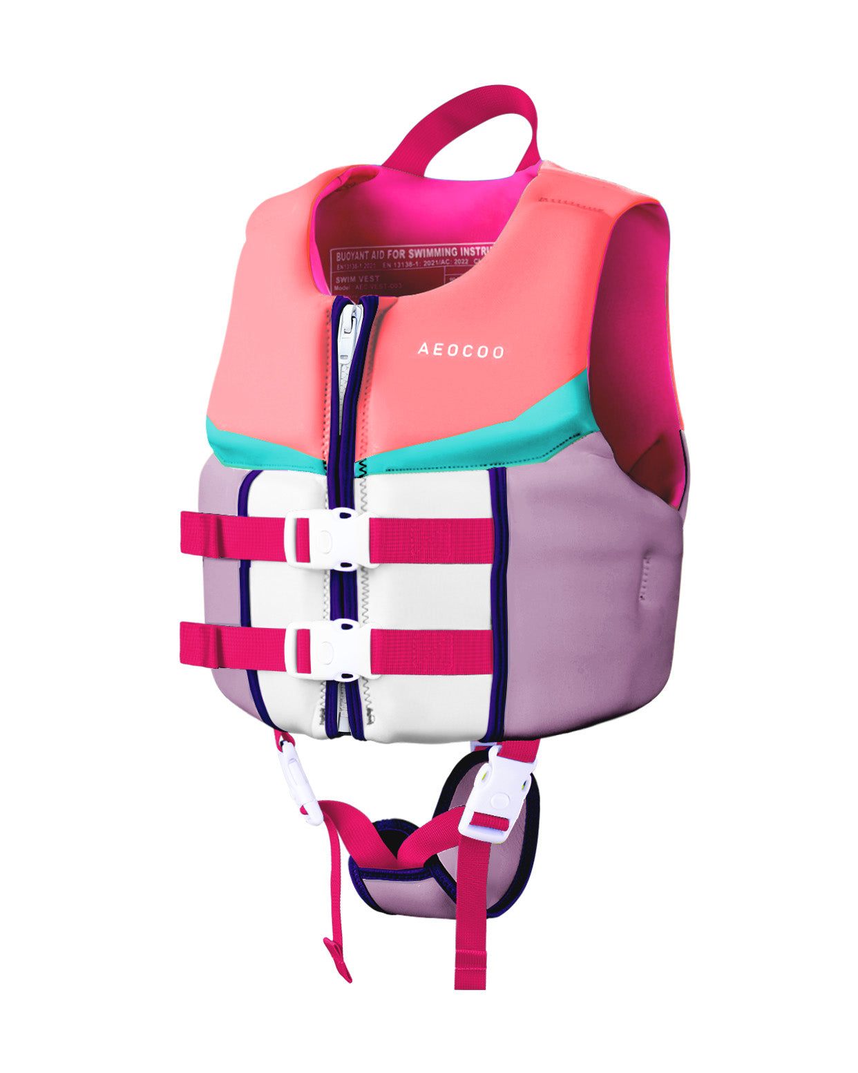 AEOCOO Kids Swim Vest – Buoyancy Pool Float Jacket for Ages 2-9 Years, 20-90 lbs