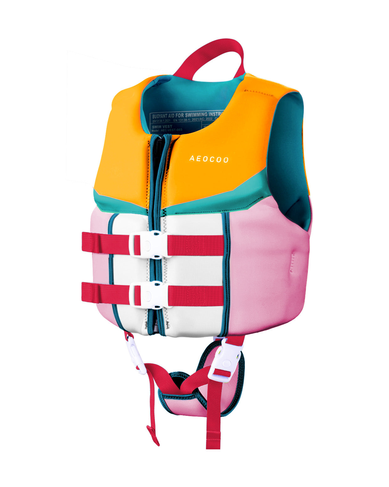 AEOCOO Kids Swim Vest – Buoyancy Pool Float Jacket for Ages 2-9 Years, 20-90 lbs