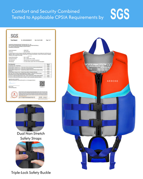 AEOCOO Kids Swim Vest – Buoyancy Pool Float Jacket for Ages 2-9 Years, 20-90 lbs (Color 4)