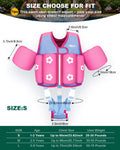 AEOCOO Kids Toddler Swim Vest – Pool Float Jacket with Crotch Strap for Ages 1-9 Years, 20-70 lbs (Rose)