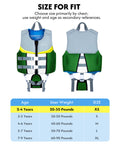 AEOCOO Kids Swim Vest – Buoyancy Pool Float Jacket for Ages 2-9 Years, 20-90 lbs