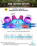 AEOCOO Toddler Swim Vest – Puddle Float Jumper with Arm Floaties for Kids 1-7 Years, 20-70 lbs (Mermaid)